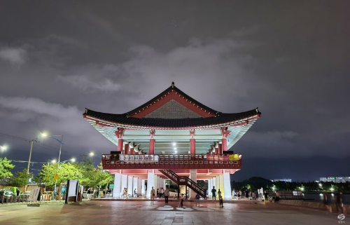창원 진해루 야경 사진