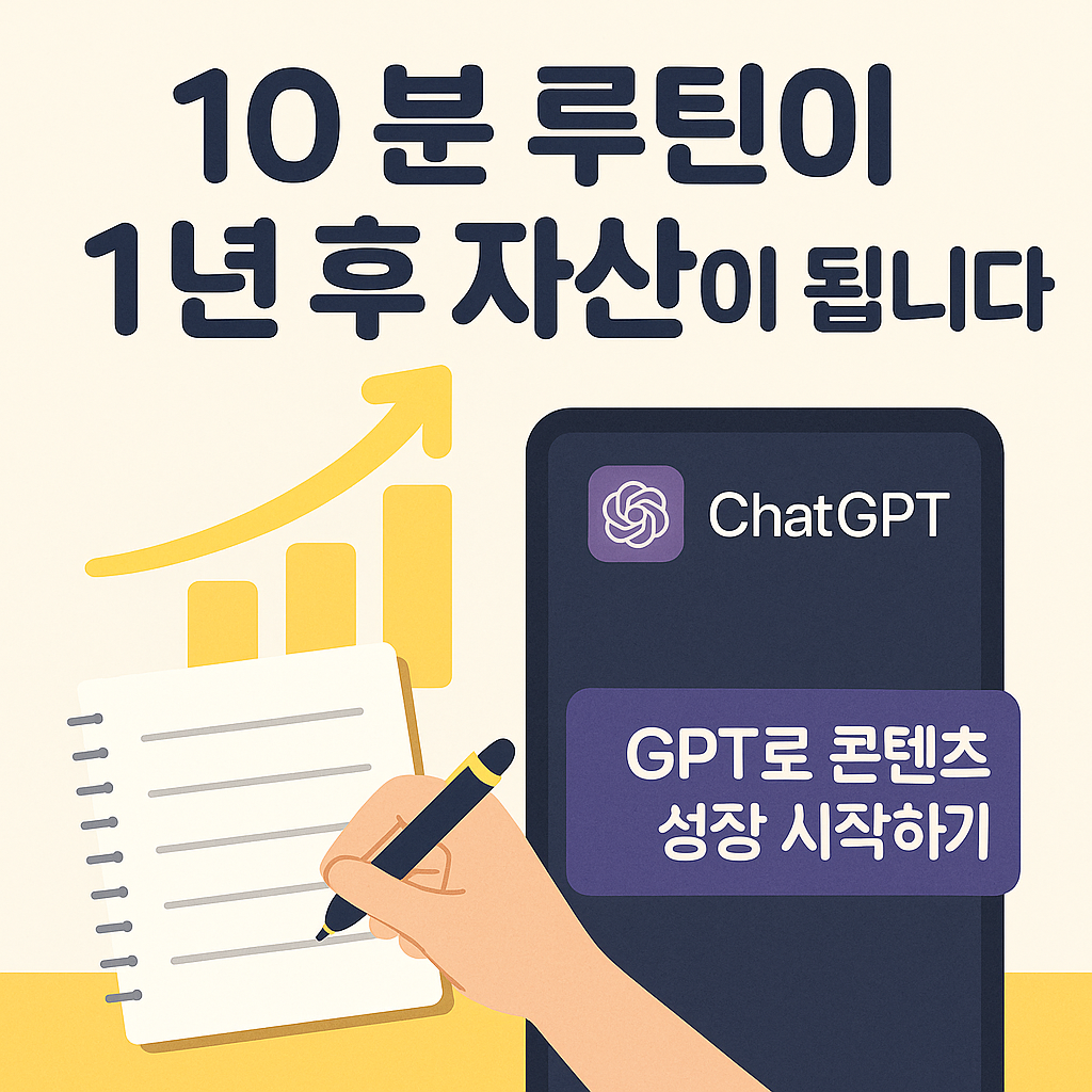 10분 루틴으로 GPT 콘텐츠 생성하기 사진.