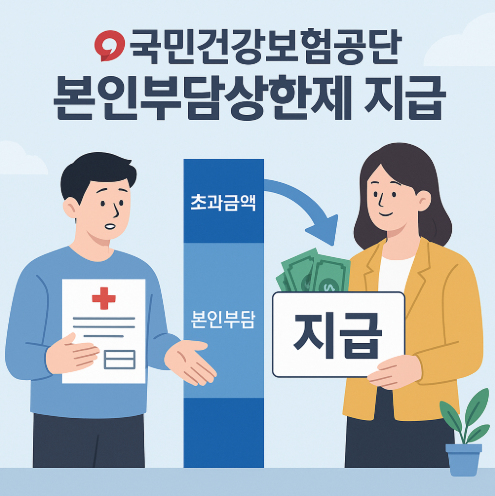 국닌건강보험공단 보인부담상한제 지급 관련 사진