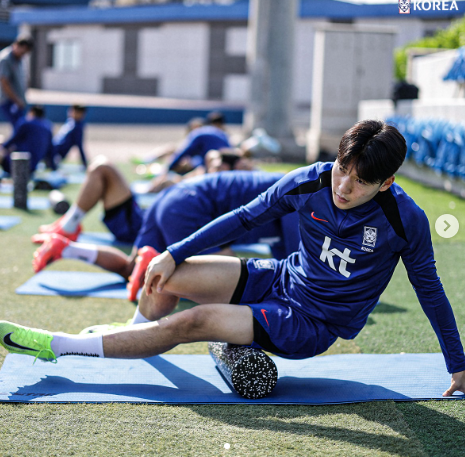 팔레스타인전 중계 무료 바로가기와 관련된 대표팀 훈련 모습