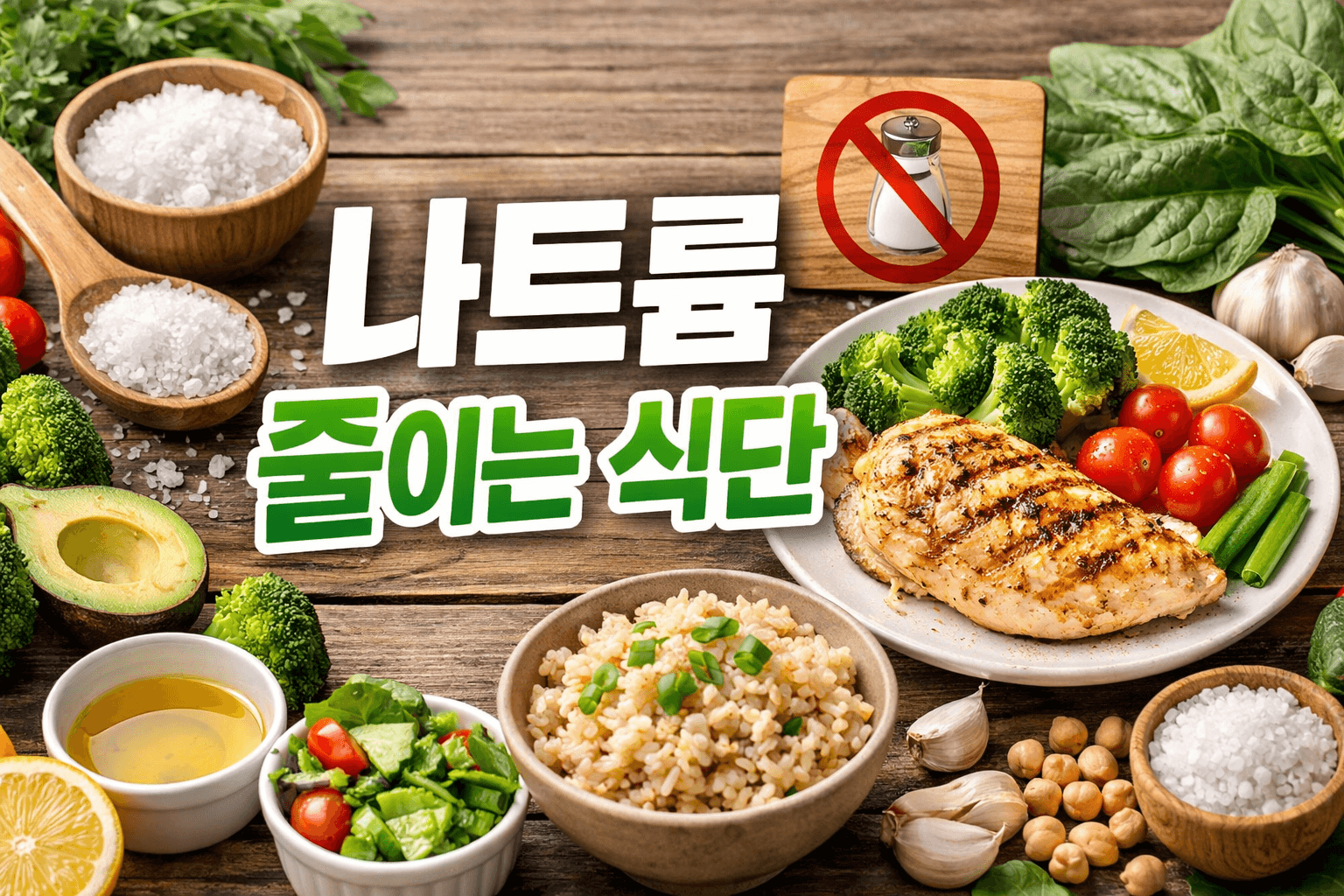 나트륨 줄이는 식단 완벽 가이드|혈압 낮추는 건강한 하루 식단표