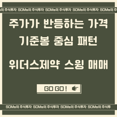 위더스제약 - 주가가 반등하는 가격 - 기준봉 중심 패턴