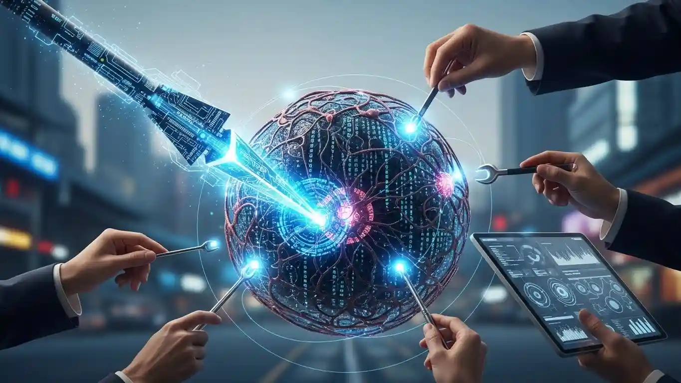 <img src="sharp_technology_piercing_problem_with_human_expertise_strategy.webp" alt="날카로운 기술이 문제를 관통하며 인간 전문성을 보완하는 고도화 전략을 표현한 이미지 입니다">