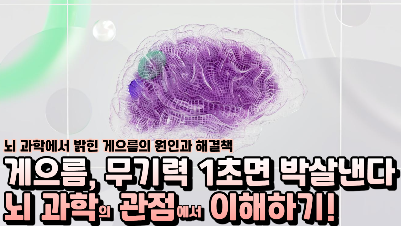 게으름 없는 삶을 위한 뇌 과학 실전