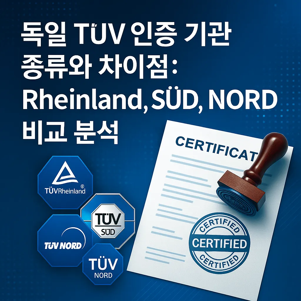 독일 T&Uuml;V 인증 기관 종류와 차이점