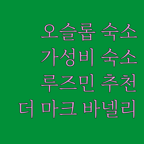오슬롭 추천 가성비 숙소 The Ma..