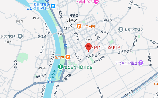 장흥시외버스터미널(고속,시외) 시간표조회, 예매