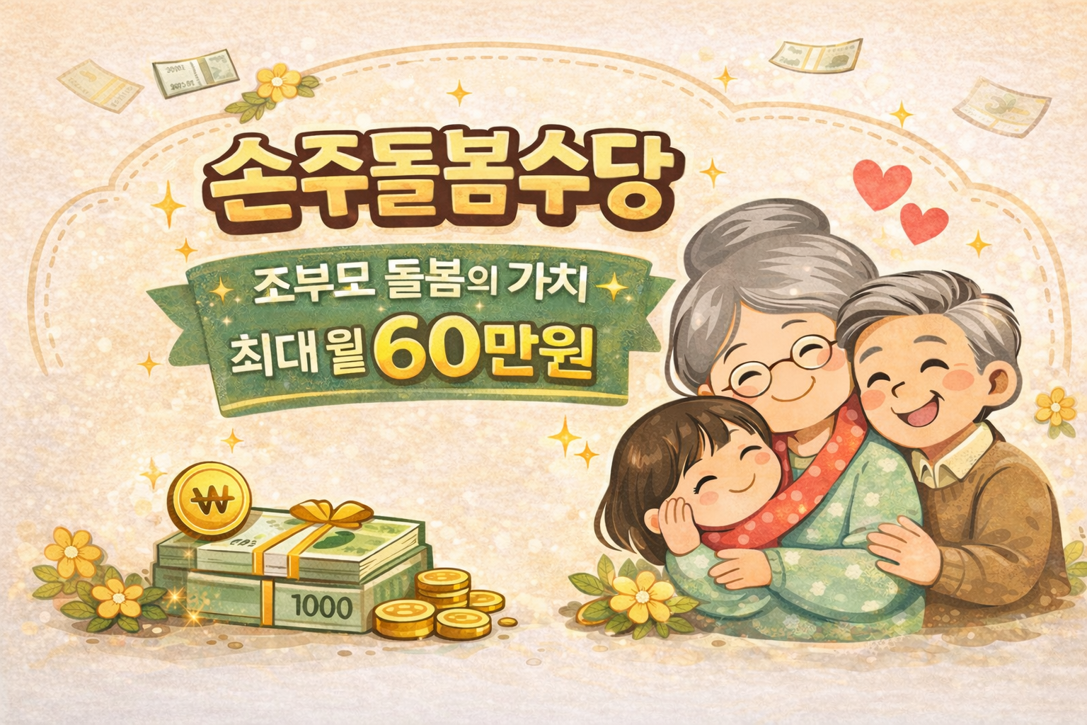 손주를 돌보는 조부모의 돌봄 가치를 제도적으로 인정한 정책