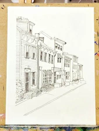 아크릴물감으로 어반스케치 그리기 파주 프로방스 카페로즈에서_3