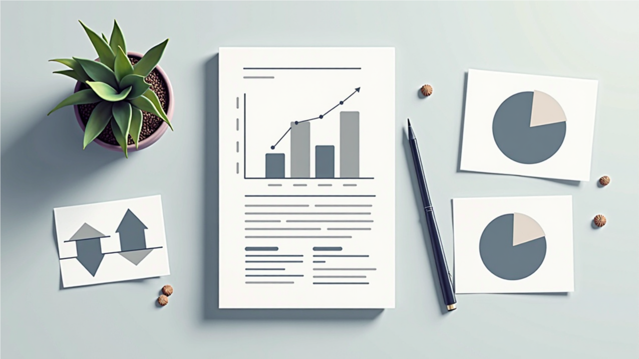 다이어그램으로 깔끔한 메시지를 전달하는 제안서를 시각화한 이미지