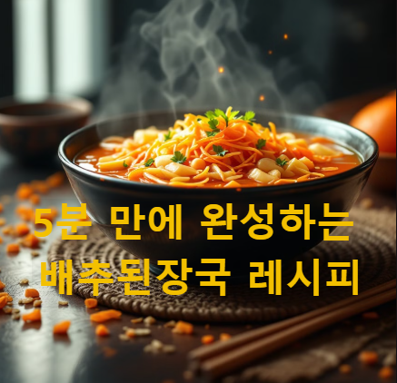 5분 만에 완성하는 배추된장국 레시피