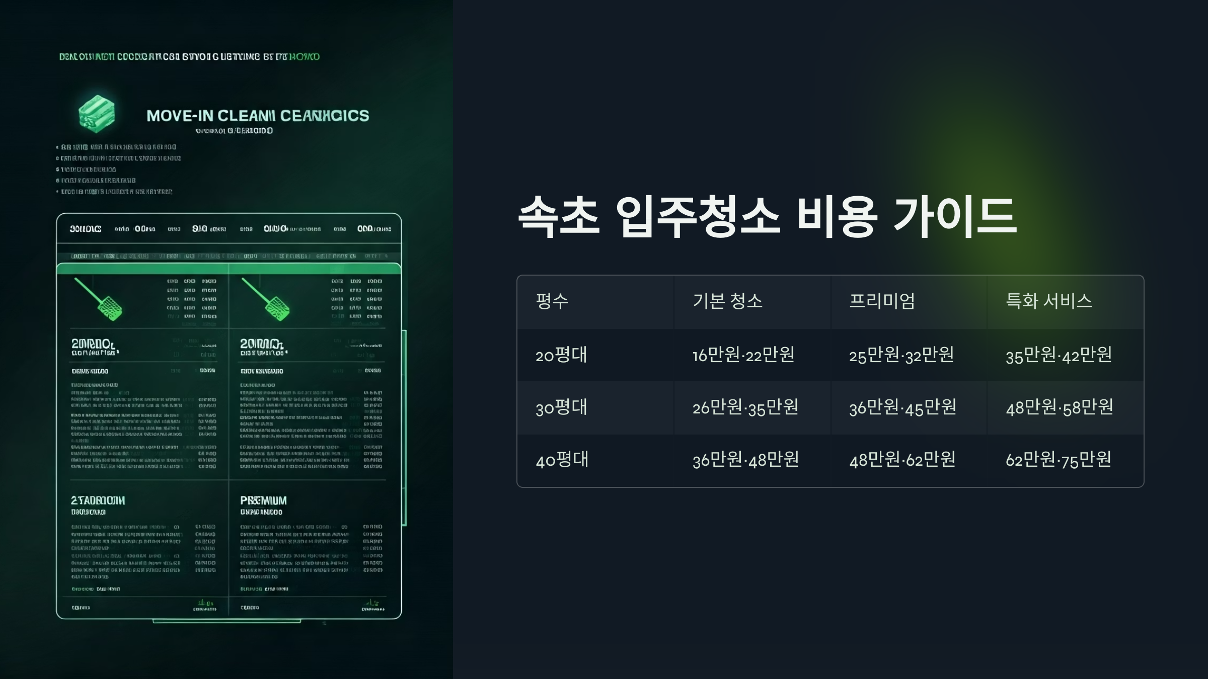 속초 입주청소 비용 가이드