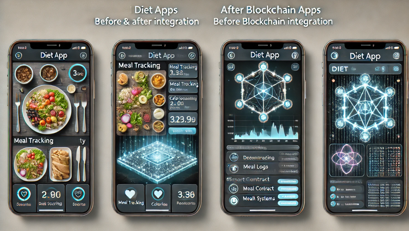다이어트 앱 비교! 블록체인 도입 전후 차이에 대한 이미지