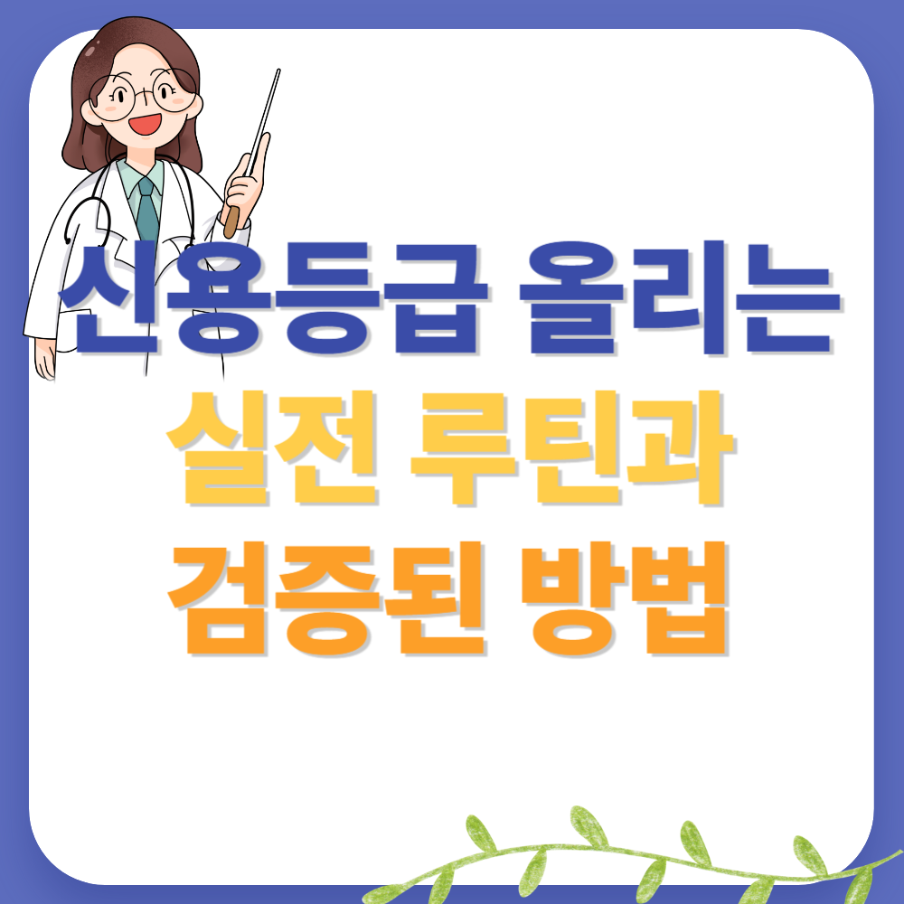 신용등급 올리는 실전 루틴과 검증된 방법