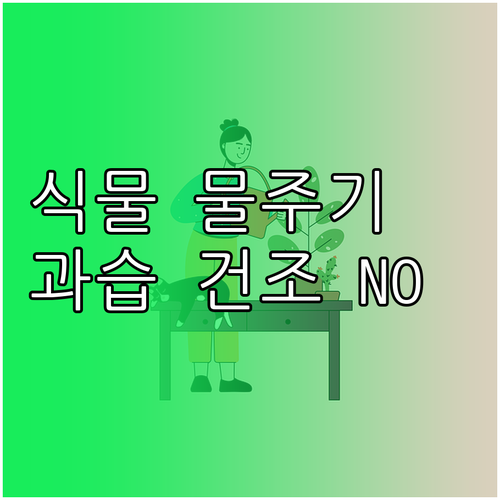 식물 물 주기 핵심: 과습 건조 없이..