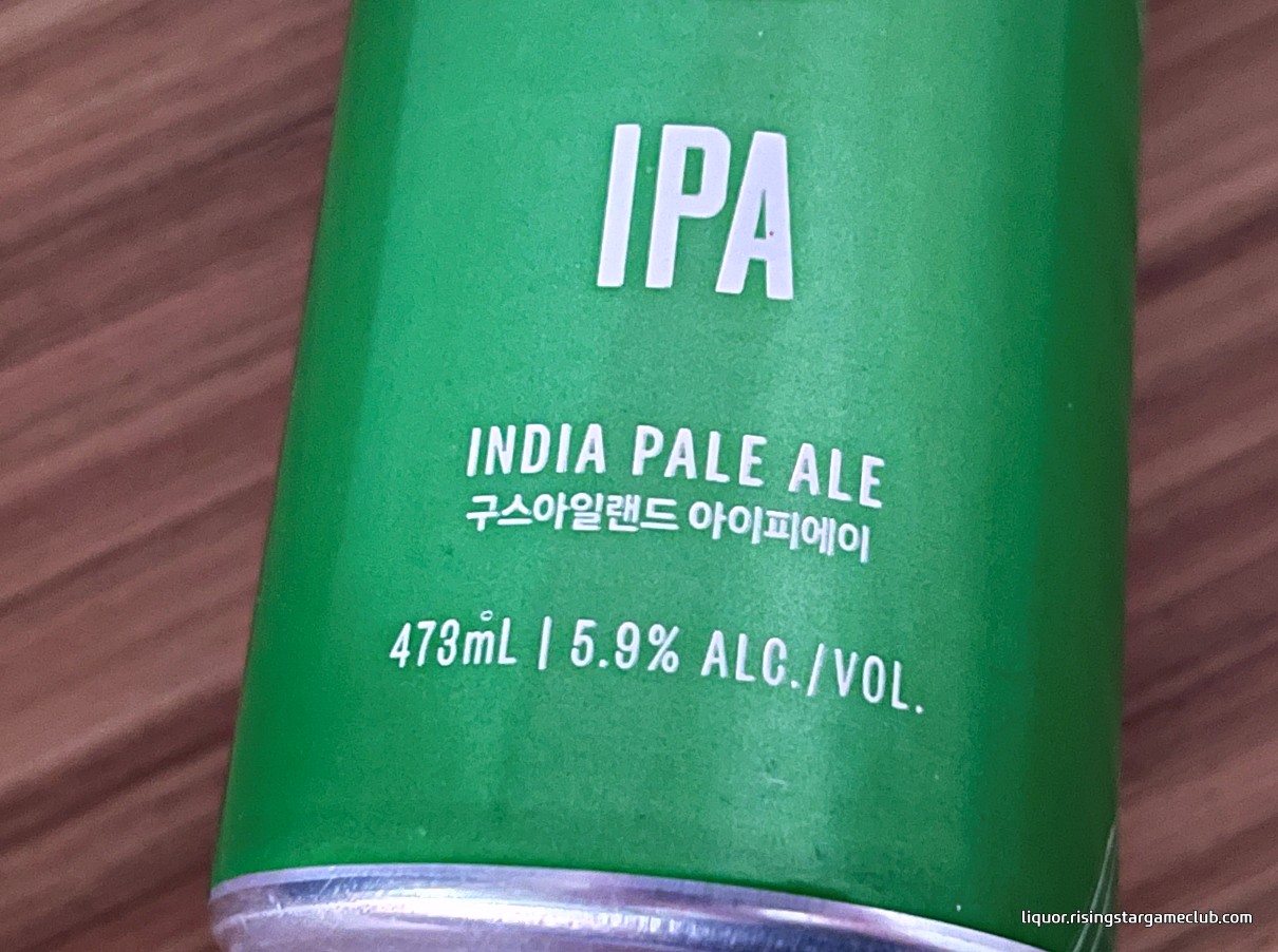 구스 아일랜드(Goose Island) IPA 맥주 캔에 쓰여진 INDIA PALE ALE