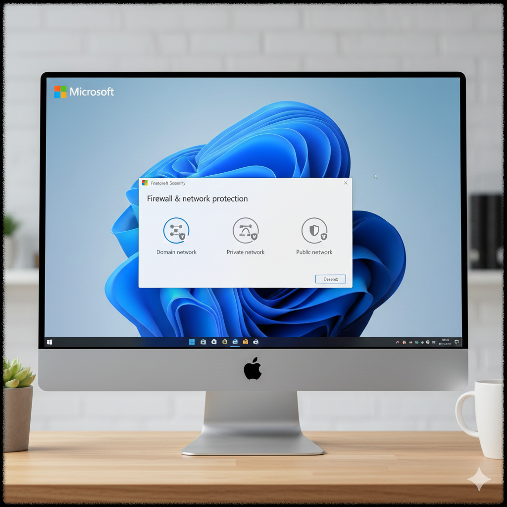 윈도우 11 방화벽 및 네트워크 보호 설정 화면