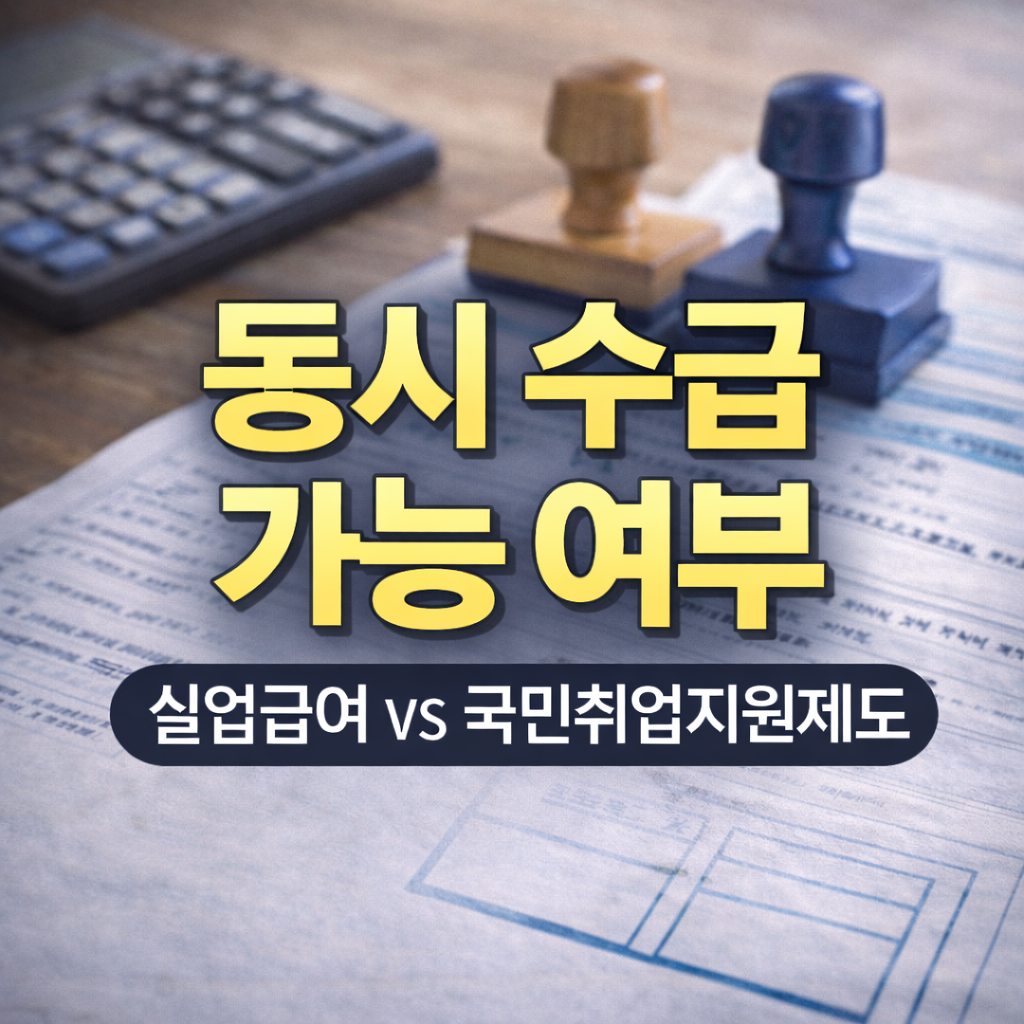 실업급여 vs 국민취업지원제도 동시 수급 가능 여부와 지급 구조 비교