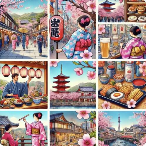 봄철 일본여행 사진