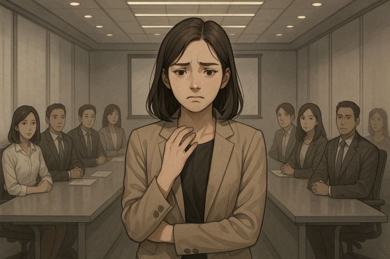 회의 중 말을 못하는 꿈 – 표현의 제약