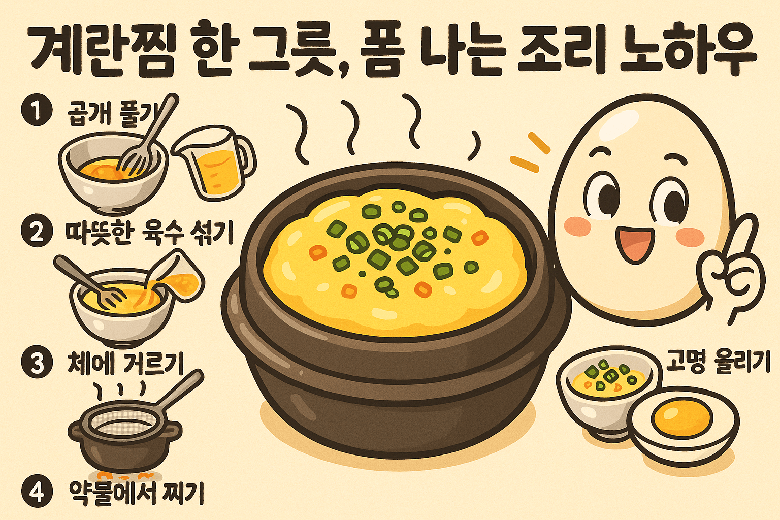 계란찜 한 그릇, 폼 나는 조리 노하우
