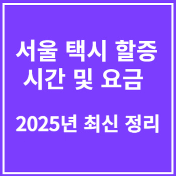 서울-택시-할증시간