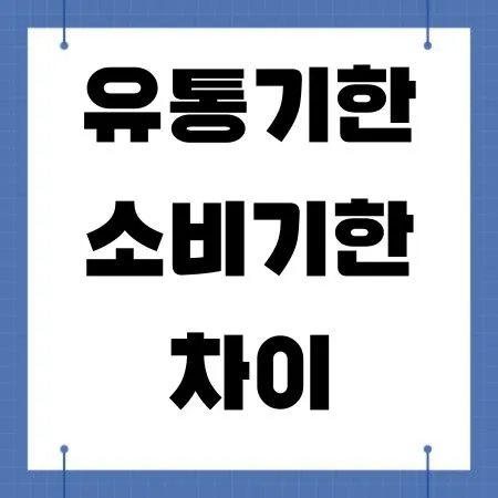 유통기한 소비기한 차이