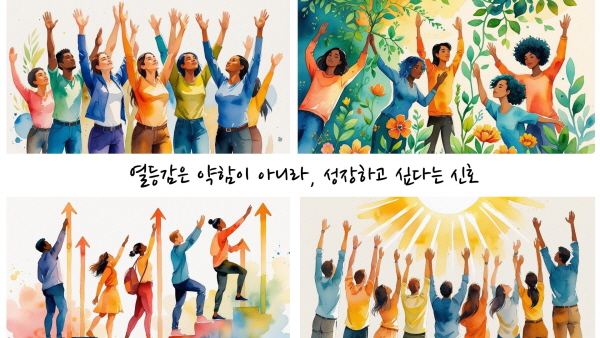 열등감은 약함이 아니라, 성장하고 싶다는 신호에 관한 그림