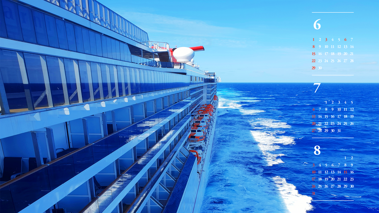 08 유람선에서 보는 바다 B - 2025년7월 노트북배경화면
