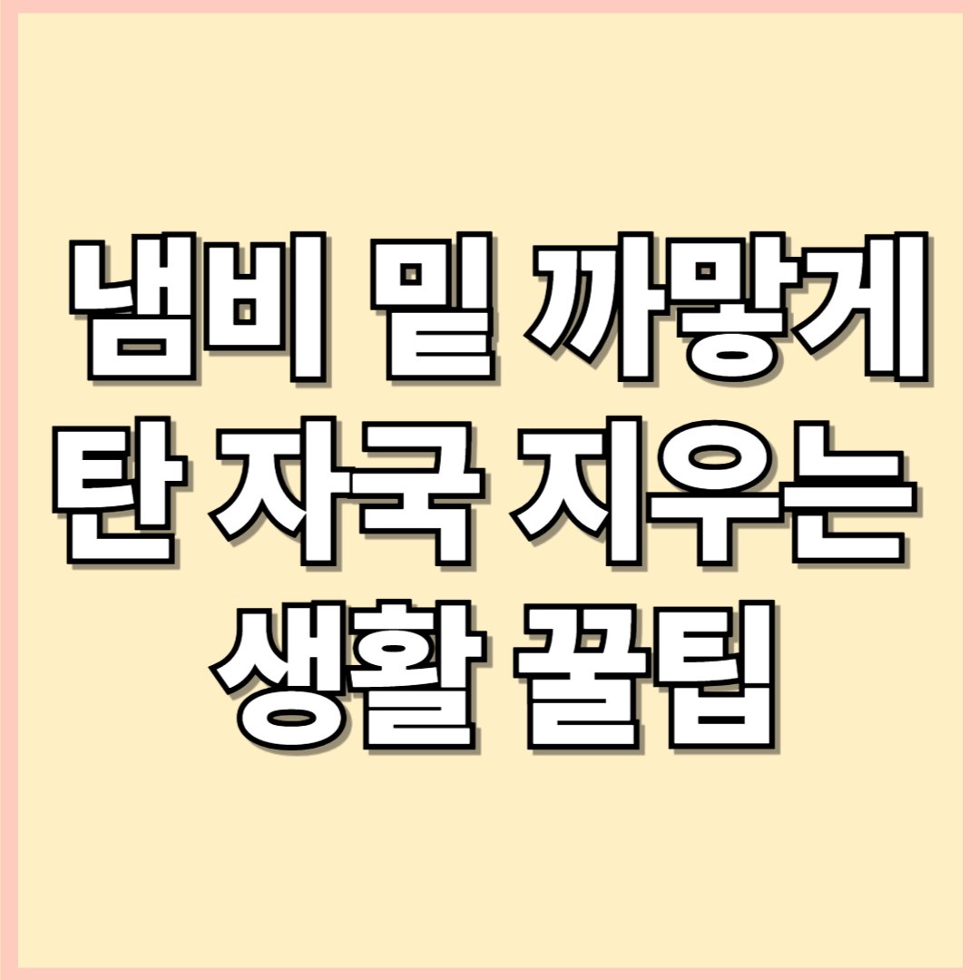 냄비 밑 까맣게 탄 자국 지우는 생활 꿀팁
