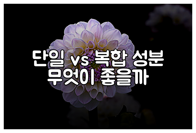 단일 vs 복합 성분 무엇이 좋을까