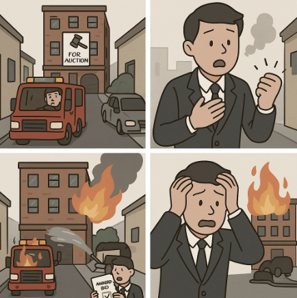 소방차진입불가 물건 낙찰 실패