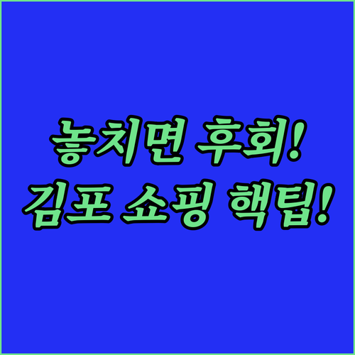 김포공항 면세점 운영 시간과 놓치면 ..