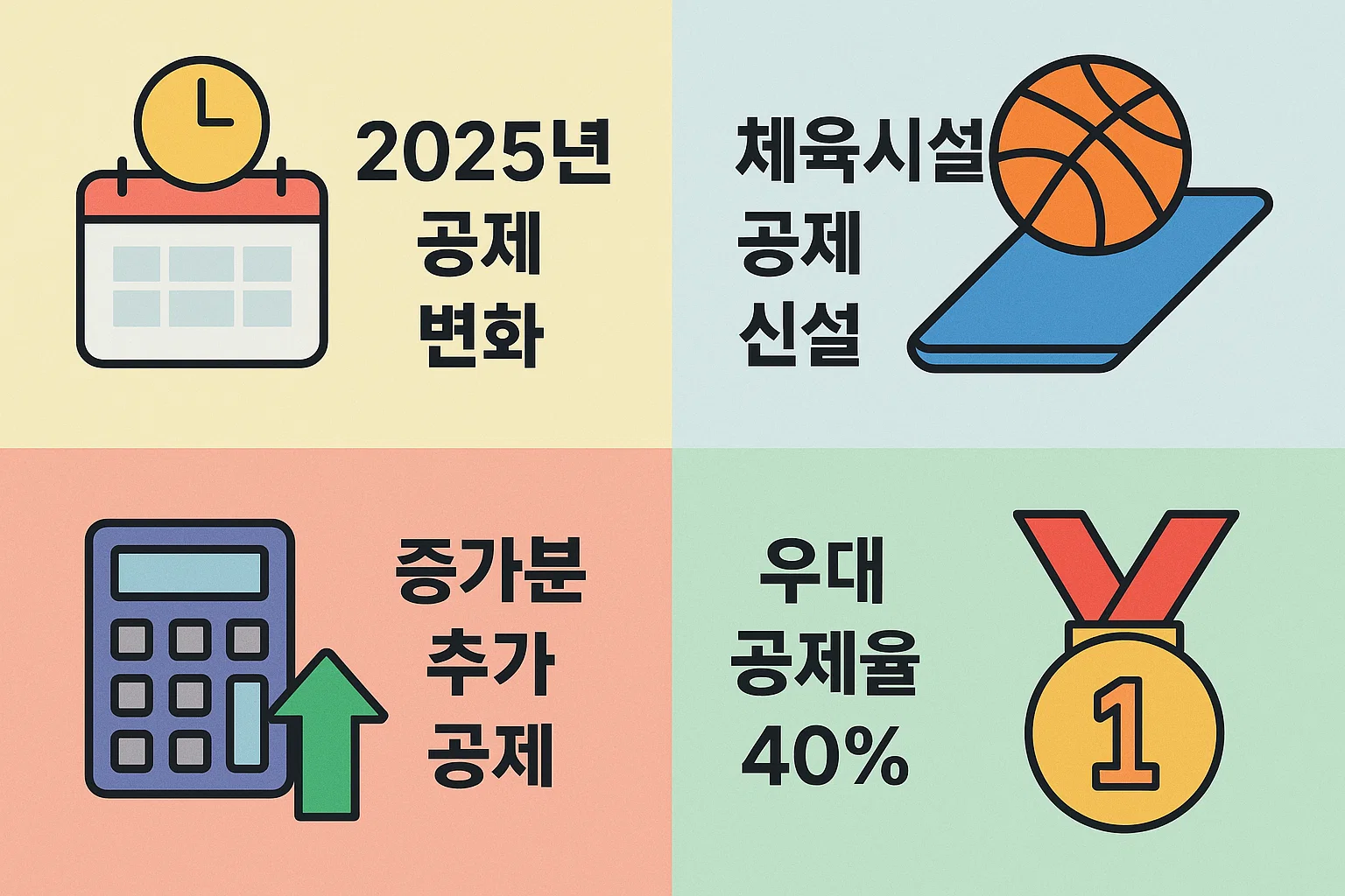 체육시설 공제 신설, 증가분 추가공제, 우대공제율 40% 등 올해 새로 적용된 신용카드 연말정산 제도 변화 인포그래픽