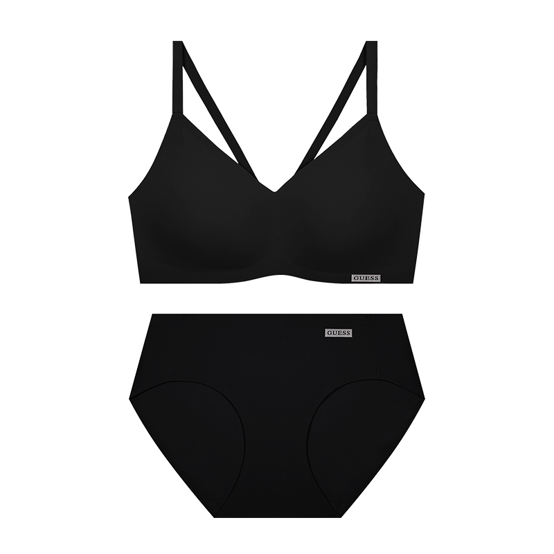 게스언더웨어 케미숄 노와이어 프리컷 브라 팬티 세트