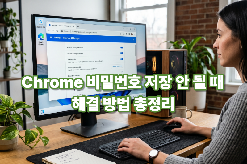 크롬 비밀번호 저장 안됨 해결 대표 이미지