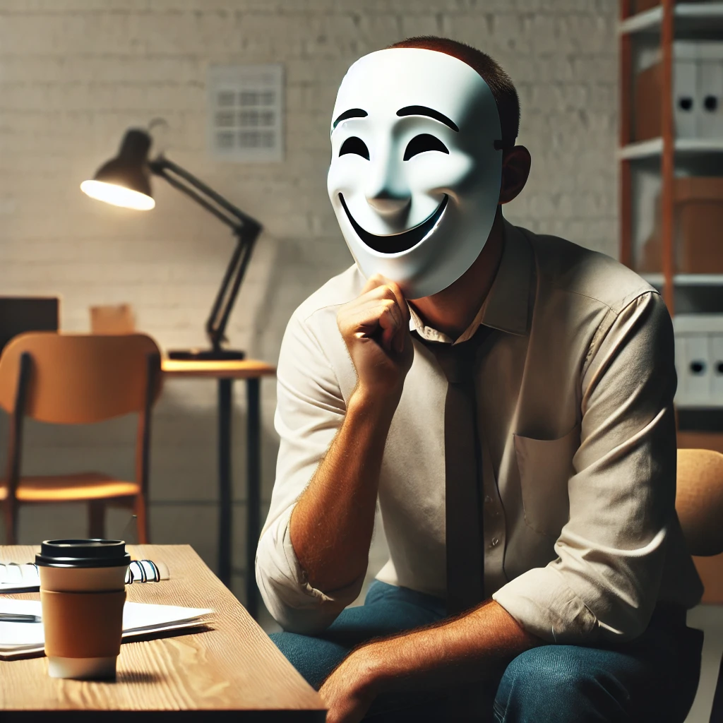 겉으로는 울지만 속은 울고있는 사람