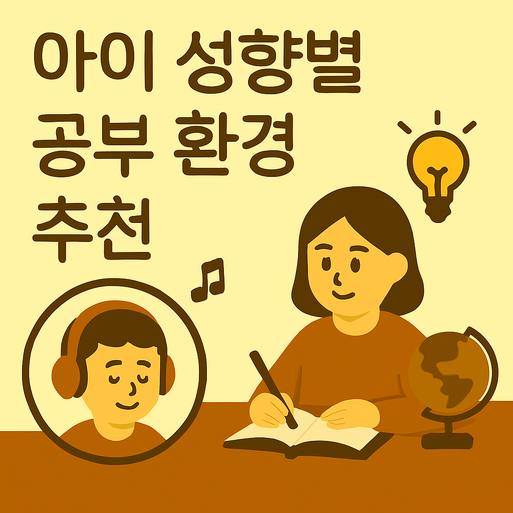 아이 성향별 공부 환경 추천