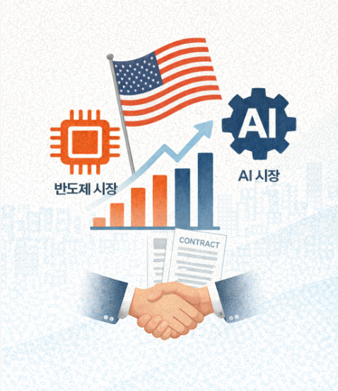 미국 반도체와 AI 전략 관련 이미지