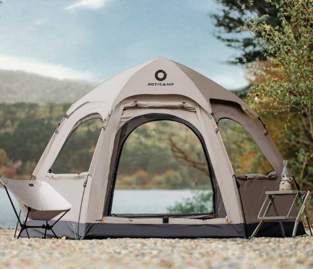 원터치 텐트 추천 가성비 로티캠프 육각 돔 실사용 후기