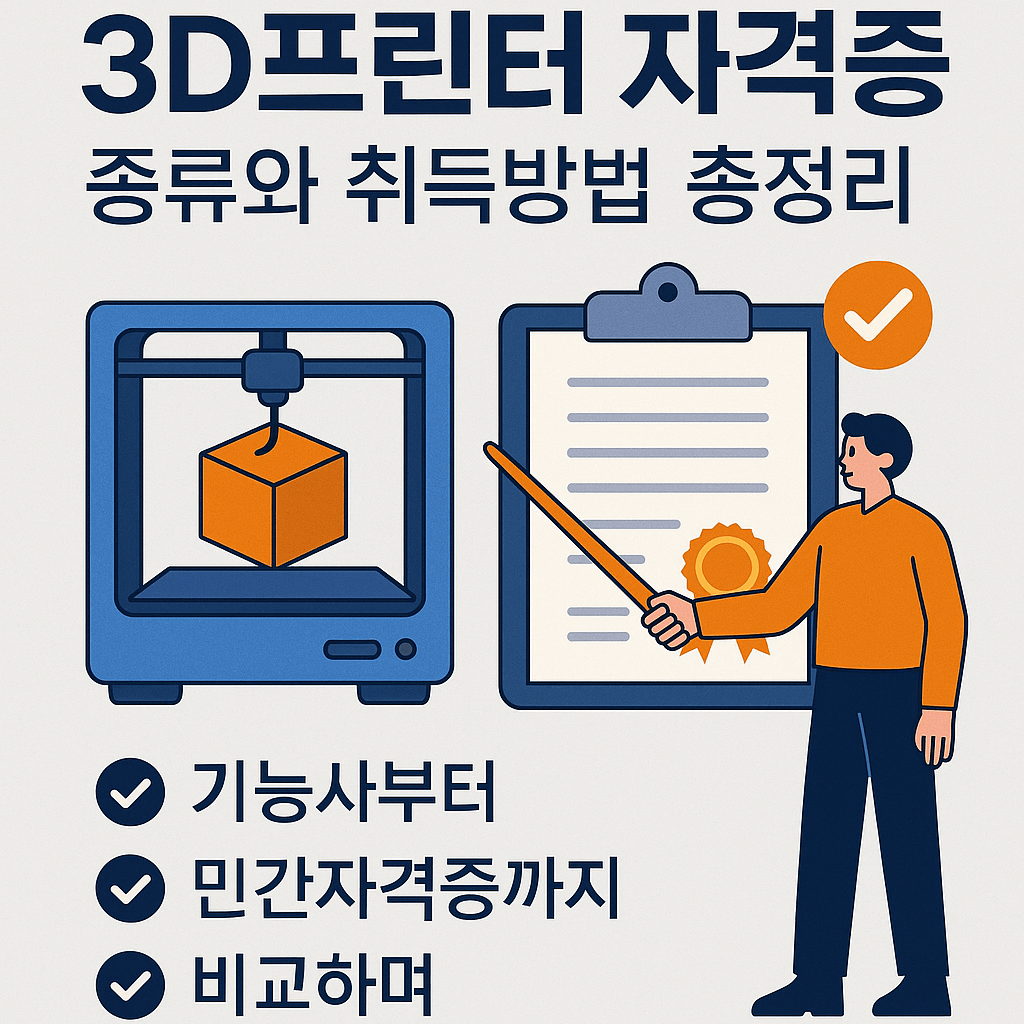 3D프린터 자격증 종류와 취득방법 총정리|2025 최신 가이드