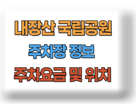 내장산 국립공원 주차장