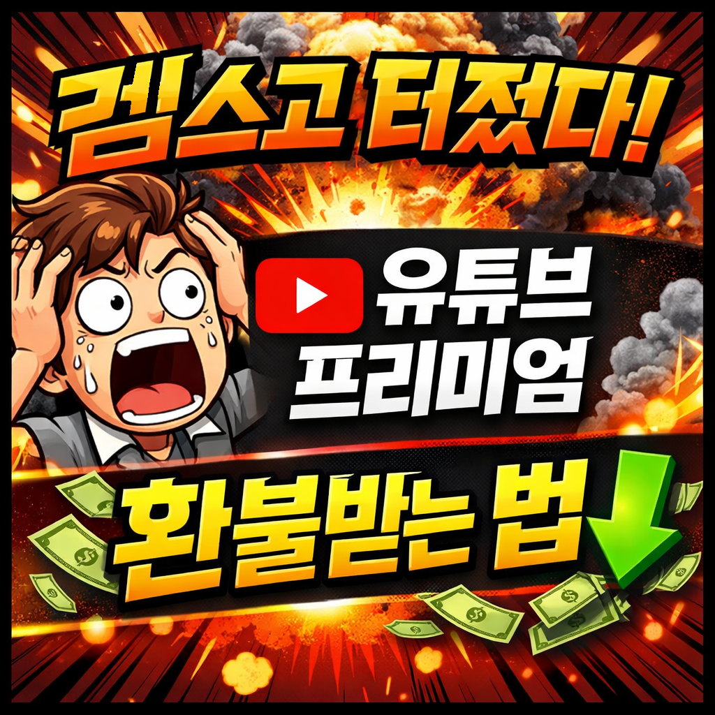 겜스고 유튜브 프리미엄 중단 환불 방법 지금 당장 해야 할 대응 방법 총정리