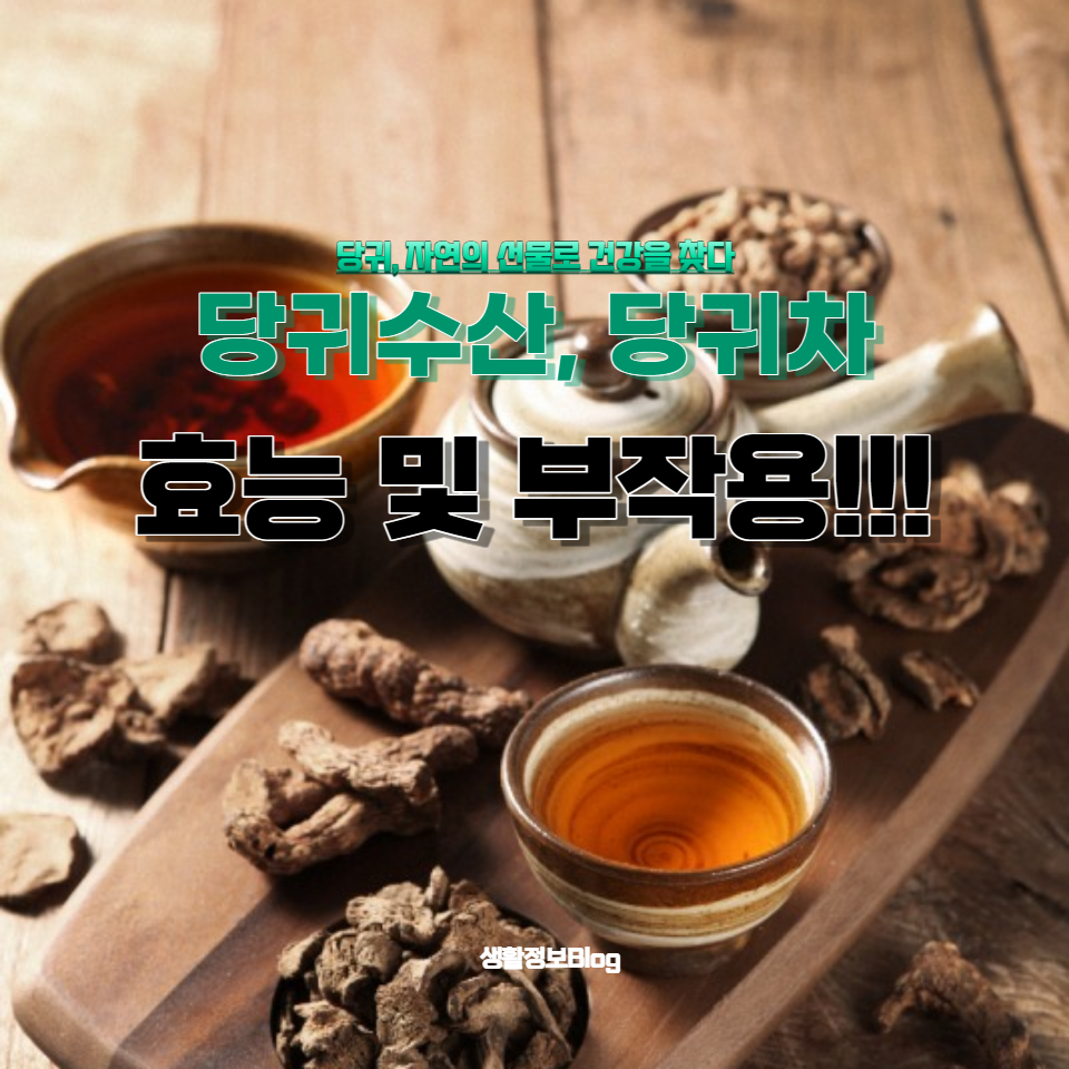 당귀수산과 당귀차의 효능 및 부작용에 대해 알아보세요.