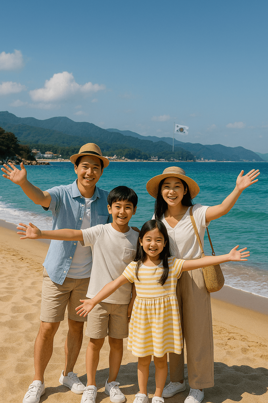 가족 여름휴가지 사진