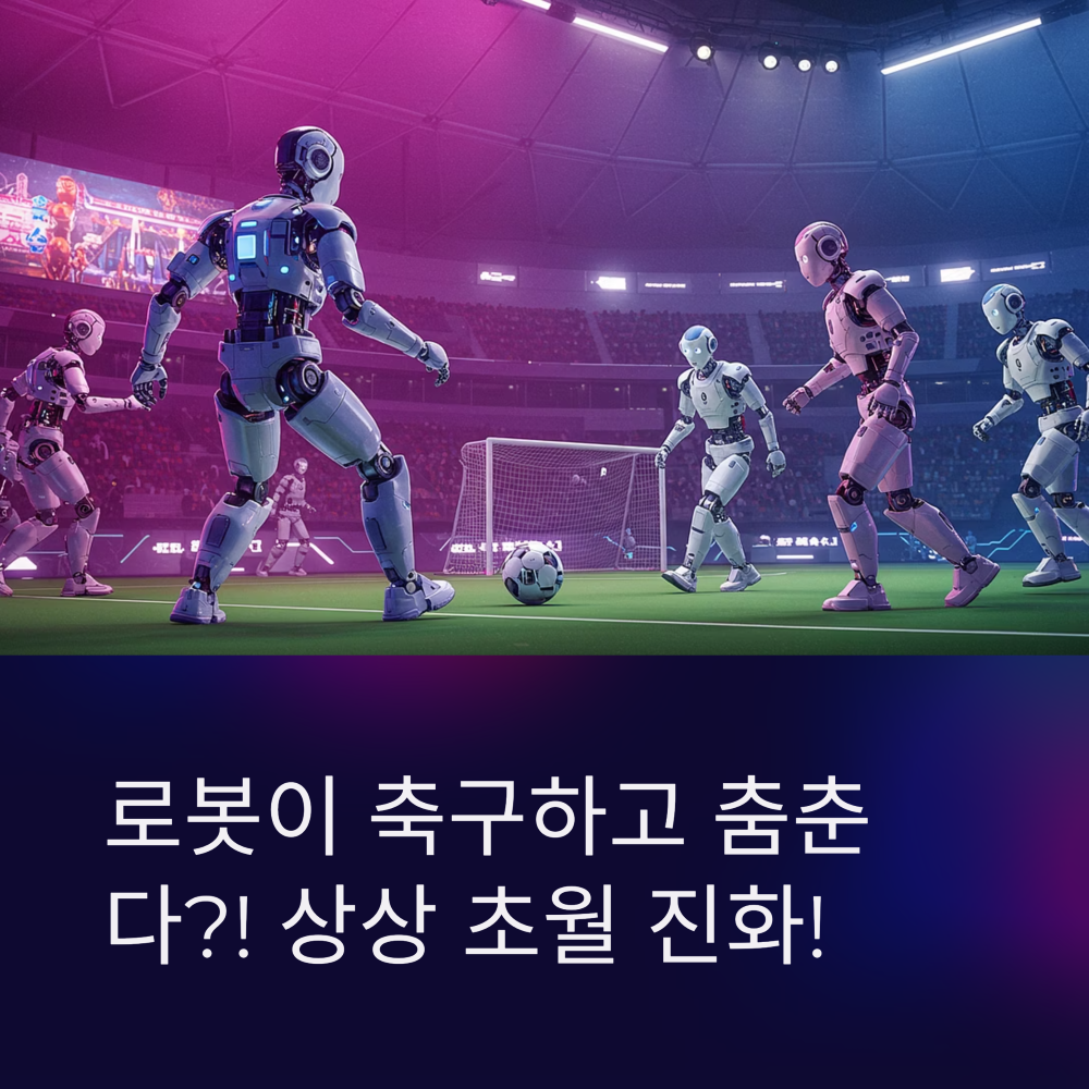 로봇들이 축구를 하는 모습