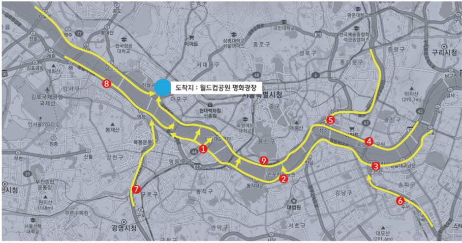 서울 교통 통제 구간 5월 19일 자전거대행진 코스 확인하기