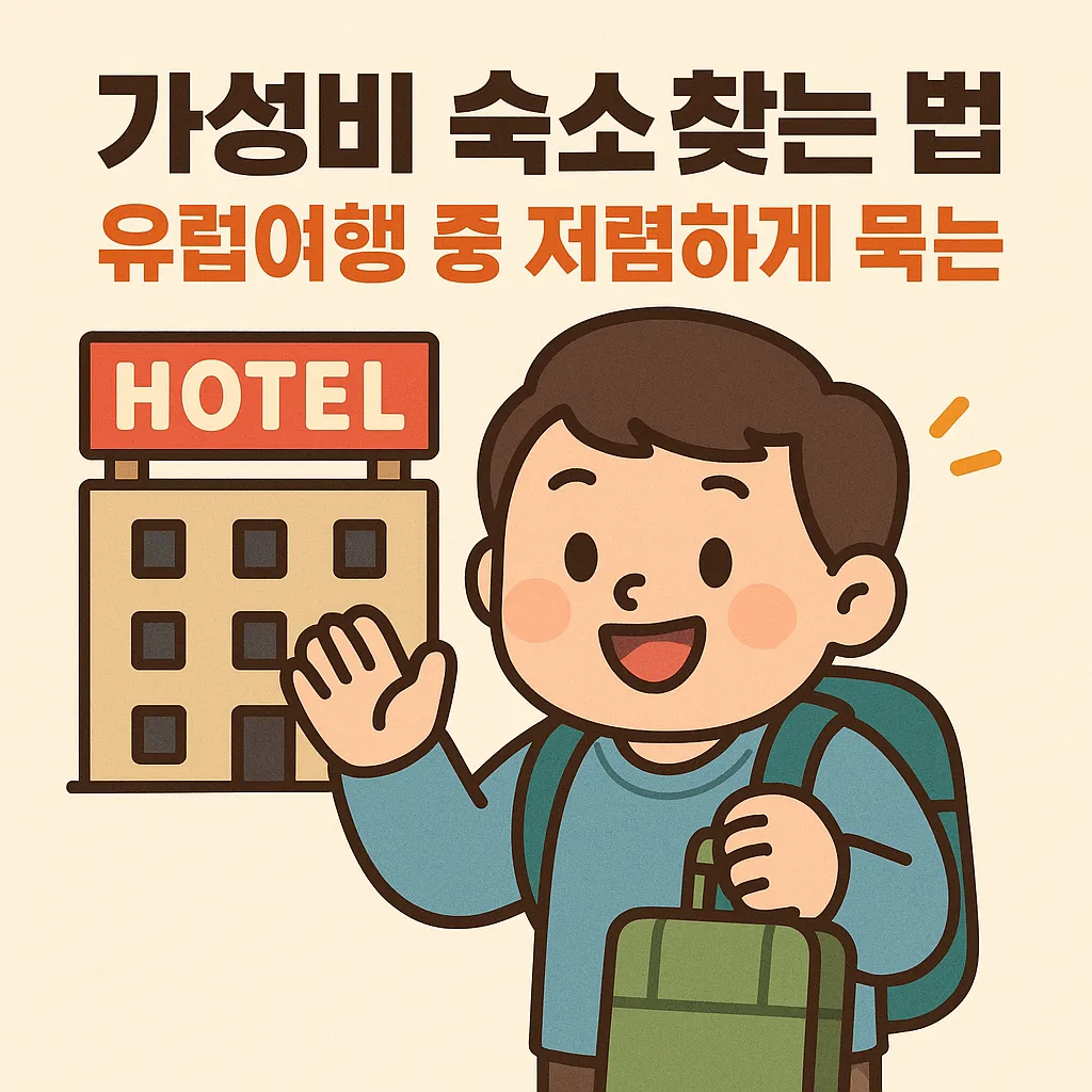 가성비 숙소 찾는 법, 유럽여행 중 저렴하게 묵는 꿀팁