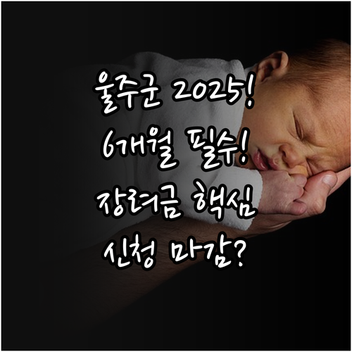 울주군 출산장려금 2025년 6개월 ..
