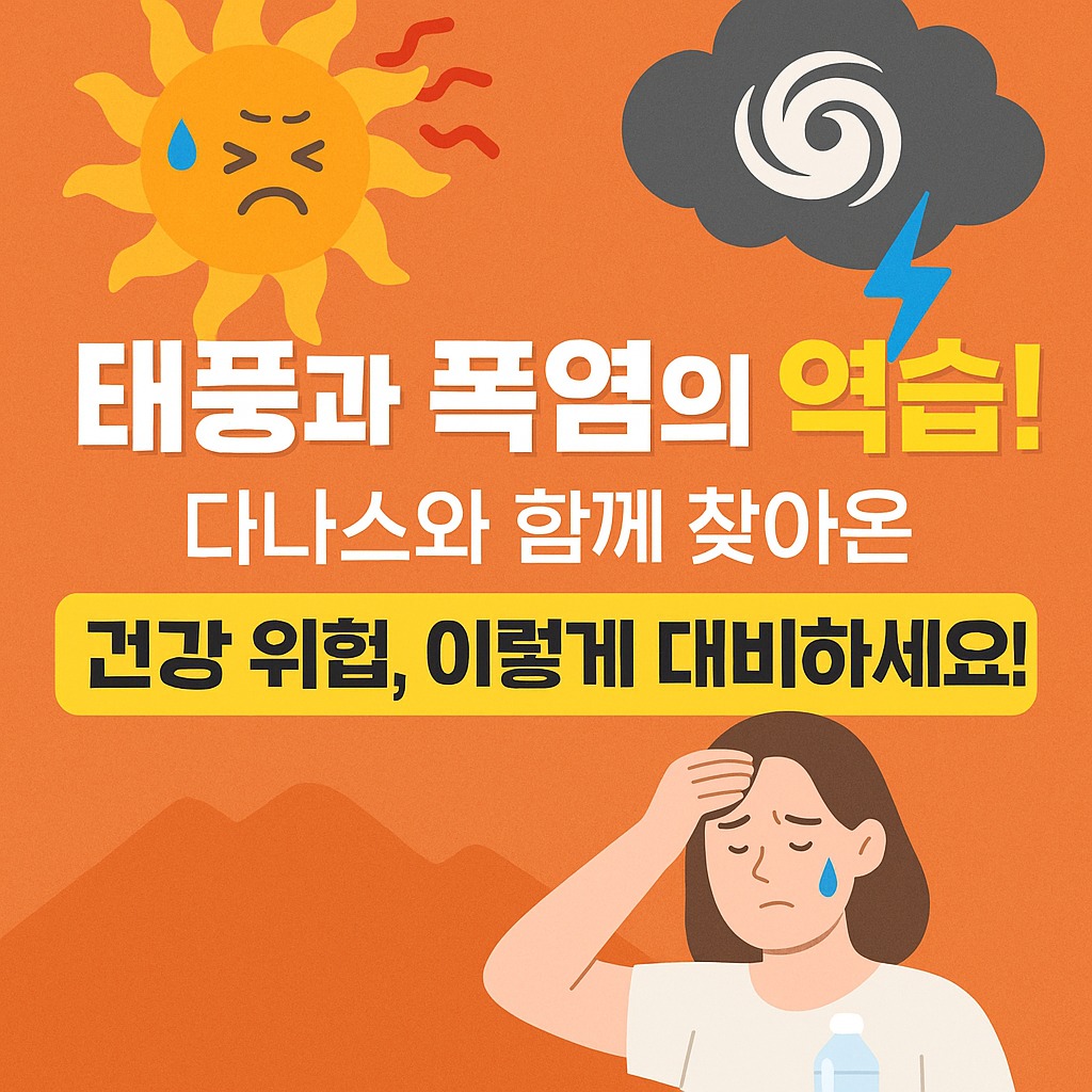 태풍과 폭염의 역습! 다나스와 함께 찾아온 건강 위협, 이렇게 대비하세요!